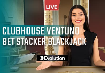 Clubhouse Ventuno Bet Stacker Blackjack live su Eurobet